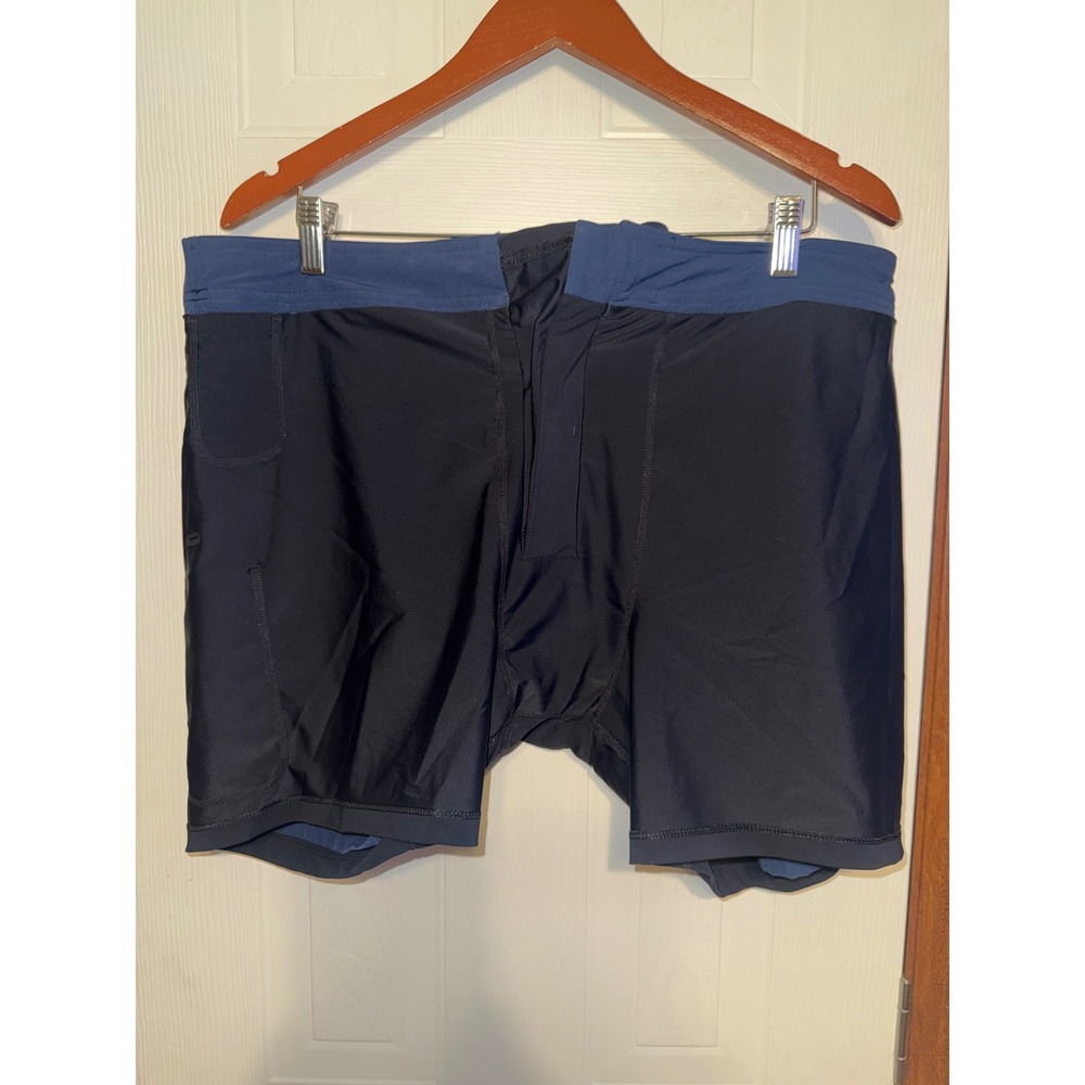 Ten Thousand Set Short Navy Blue Mens Size XL 2-in-1 Training Workout Shorts - Picture 9 of 13